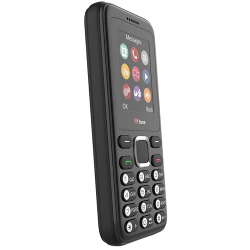 TTfone TT150 Black Dual SIM with Mains Charger, O2 Pay As You Go