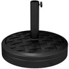 Premium Heavy-Duty Rattan-Effect Concrete Parasol Base - Securely Holds Umbrella, Perfect for Patio and Garden