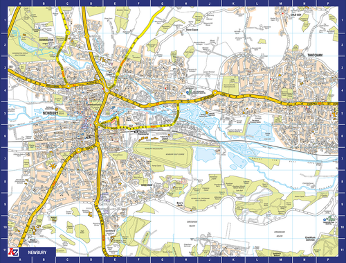 A to Z Map of Newbury 1000 Piece Jigsaw Puzzle