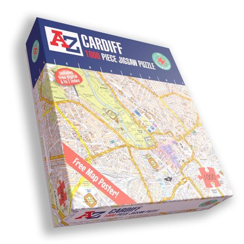 A to Z Map of Cardiff 1000 Piece Jigsaw Puzzle
