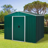 Galvanized Metal Storage Shed: Ventilated, Sliding Doors, & More! Perfect for Outdoor Garden Tools