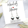 Maid of Honour Heart Earrings & Thank You Card Gift