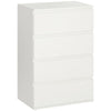 Premium 4-Drawer White Chest - Spacious Storage Solution for Bedroom & Living Spaces