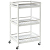 Premium Pine Wood 3-Tier Kitchen Trolley | Spacious & Portable Storage Solution