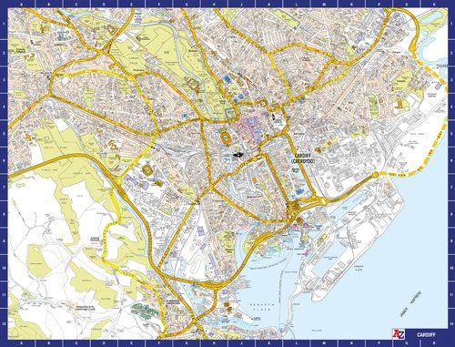 A to Z Map of Cardiff 1000 Piece Jigsaw Puzzle