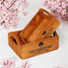 SET 2 WOODEN FLOWER PLANTERS