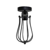 Vintage Industrial Geometric Balloon Shaped Wire Cage Ceiling Light
