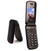 TTfone TT140 Black Flip Folding Phone with USB Cable Vodafone Pay As You Go