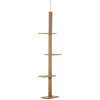260cm Floor To Ceiling Cat Tree for Indoor Cats w/ Adjustable Height - Brown