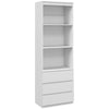 HOMCOM 180cm Tall Bookshelf Free Standing Storage Shelf Unit with Storage White
