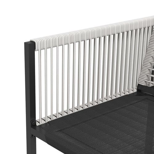 Outsunny 5 Pieces Patio Dining Set with Foldable Back, Light Grey
