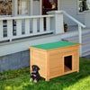 PawHut Wooden Dog Kennel Elevated Dog Pet House w/ Open Top 85W x 58D x 58H cm