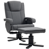 HOMCOM Rocker Swivel Recliner Chair with Footstool, Velvet Upholstered