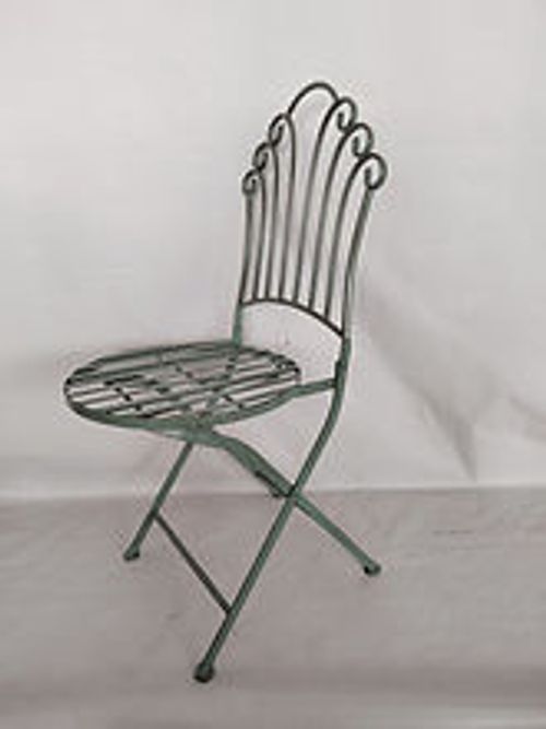 ANTIQUE GREEN METAL BISTRO SET