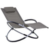 Outdoor Orbital Lounger Zero Gravity Chaise Foldable Rocking Chair & Pillow Rock