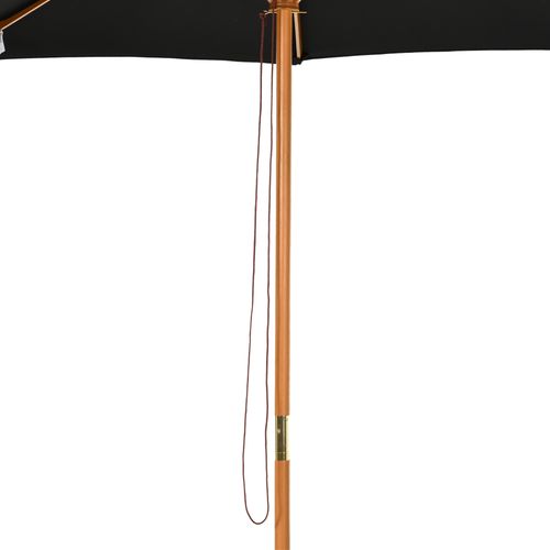Bamboo Wooden Market Patio Umbrella  3 x 2.5 m