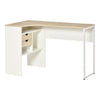 Premium Oak & White L-Shaped Corner Computer Desk - Storage Workstation - Buy with Confidence!