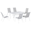 Premium 6 Seater Outdoor Dining Set | Rust-Resistant | Patio Furniture with Umbrella Hole