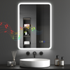HOMCOM 500 x 700 mm Bluetooth Bathroom Mirror with LED Lights Wall Mounted