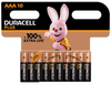 Duracell Plus MN2400+ AAA Alkaline Batteries 10 Per Card- Box of 12
