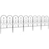 Outsunny 5PCs Decorative Garden Fencing 32in x 10ft Metal Border Edging
