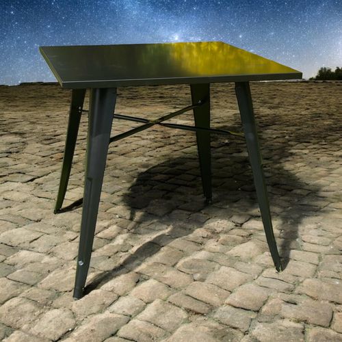 80X80X76CM BLACK METALTABLE