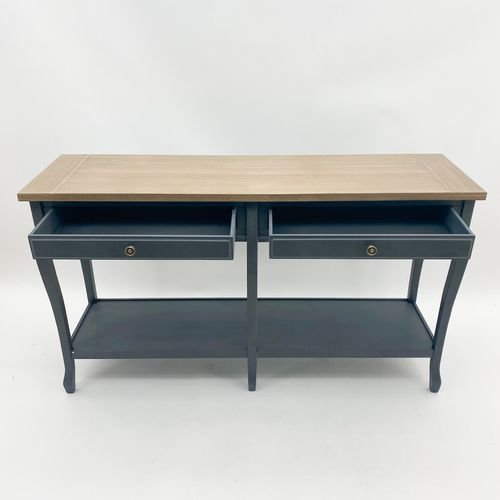 140CM WOODEN 2 DRAWER CONSOLE TABLE