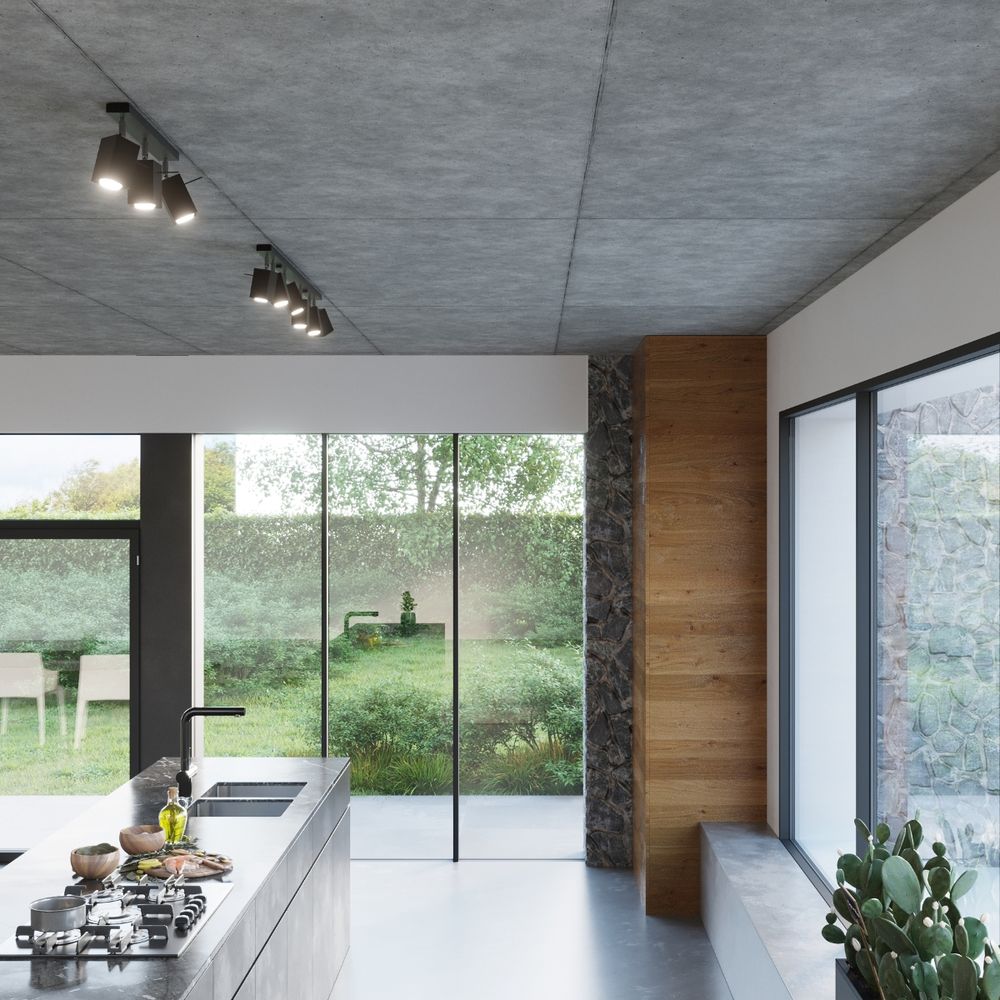 Premium Quality Steel Ceiling Lamp - Modern Design, GU10 Bulb - Industrial Style Décor - Best Value