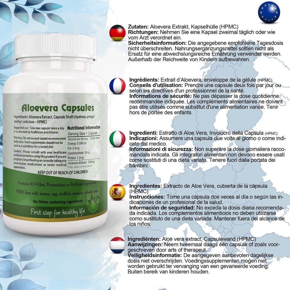 Aloe Vera Capsule: Natural Herb for Colon Cleanse & Detox – High Quality