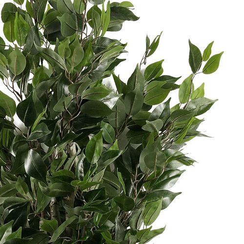 110cm Artificial Evergreen Twist Ficus Tree Copper Planter