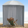 Outsunny 88" Arc 2.2M Fishing Umbrella Beach Parasol with Sides Brolly Shelter Canopy Shade with FREE Carry Bag