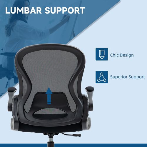 Vinsetto Draughtsman Chair Tall Office Chair w/ Adjustable Footrest Ring Black