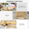 Outsunny PE Rattan End Table, Round Hollow Drum Design Side Table, Natural