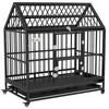 PawHut 48" Heavy Duty Dog Crate: Removable Tray, Openable Top