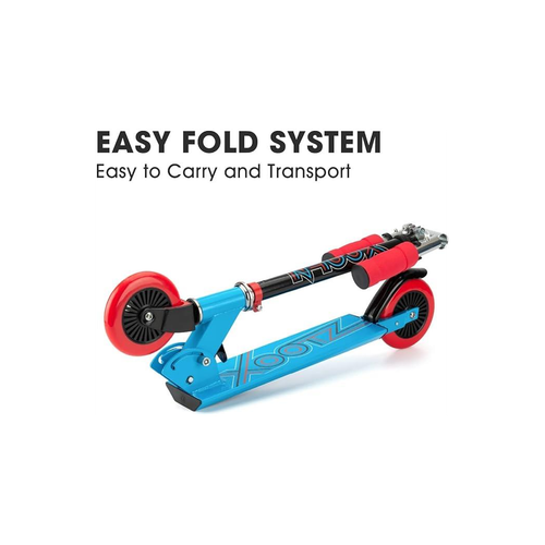 Xootz Kids' Folding Kick Scooter with Adjustable Handlebars - Blue