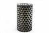 Premium Honeycomb Vase: Elegant, High-Quality Glass in Black with Gold Edged Pattern