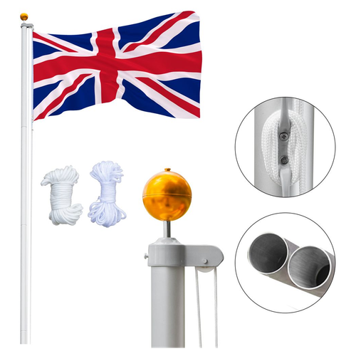 5.1*5.1*600cm Aluminum Alloy Splicing Flagpole Adjustable And Retractable Courtyard Outdoor Flagpole