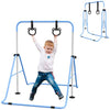 HOMCOM Adjustable Height Foldable Kids Gymnastics Bar with Non-Slip Mats