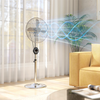 HOMCOM Metal Pedestal Fan with Oscillating, Adjustable Height, Timer
