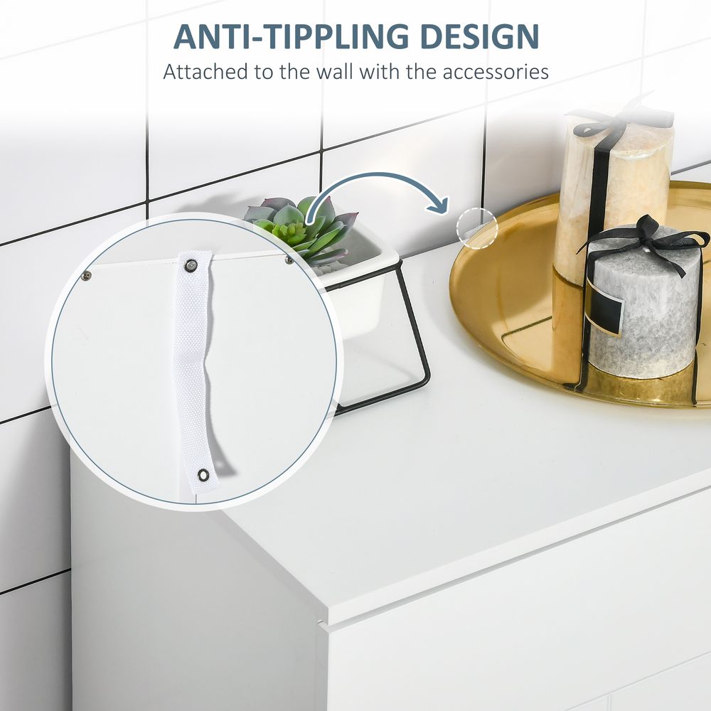 Premium-Quality Modern White Bathroom Floor Cabinet