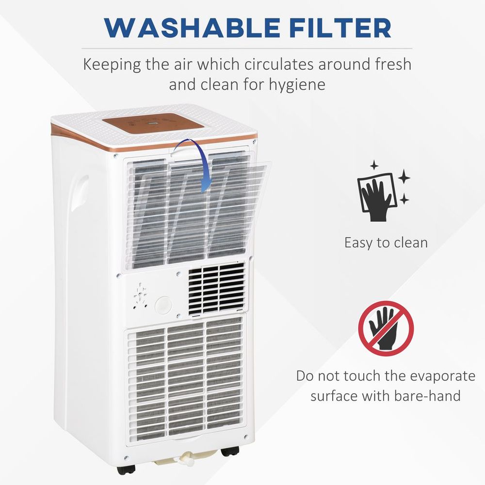 HOMCOM 9000 BTU Portable Air Conditioner 4 Modes LED Display Timer Home Office