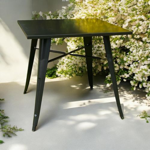 80X80X76CM BLACK METALTABLE