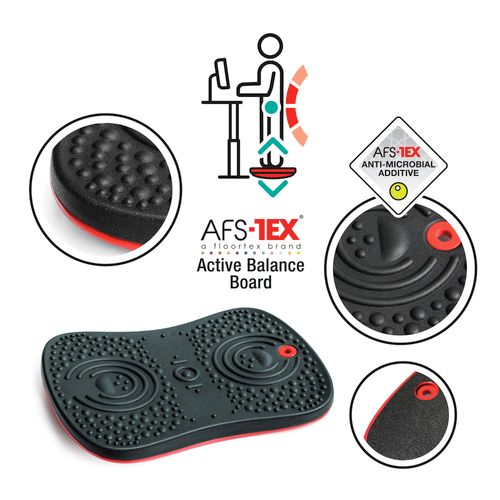 Pallet: AFS-TEX Active Anti-Microbial Exercise Wobble Balance Board - 35 x 50cm Black - Pack of 120