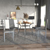 HOMCOM Round Dining Set: Table for 4, Chairs with Cushion. Stylish & Durable. Steel Frame. High Quality.