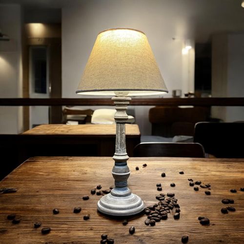 38CM TRADITIONAL STYLE LAMP AND SHADE