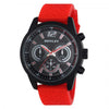 Premium Black Silicone Strap Sports Watch for Men. Henley H02216.10 with Red Dial, Multi Eye Design. Top Quality. Gift Box.