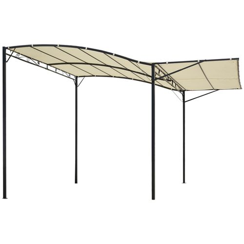 Patio Gazebo UV Light Rain Resistant Canopy White Black 300L x 250W x 200-250Hcm