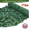 3m Artificial Hedge Fake Ivy Leaf Garden Fence Privacy Screening Roll Wall Panel