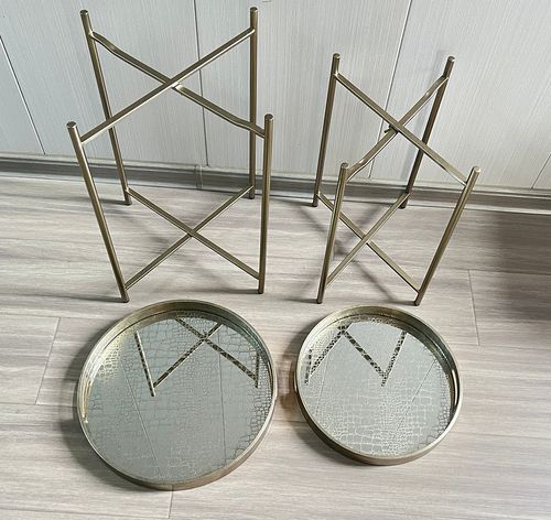 45/53CM SET 2 ROUND TABLES