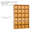 HOMCOM 480 CD/ 312 DVD Storage Unit, Media Storage Shelf, Wooden Display Unit with Adjustable Shelves, 89 x 130.5 cm, Beech Wood Finish